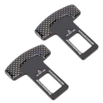 2 in 1 Car Carbon Fibre Seat Belt Buckle Clip - Safety Clip - 1