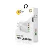 65W Dual PD Type-C + 3 x USB Multi Port Charger EU Plug White - 6