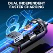 JOYROOM JR-CCN04 60W PD+QC3.0 Car Charger - Black - 2