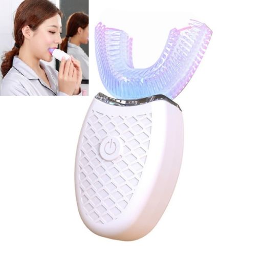 Lazy U-shaped Mouth Whitening Tooth Electric Toothbrush (White) - 1