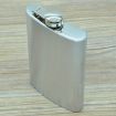 Stainless Steel Portable Hip Flask - 285mL (10oz) Silver - 3