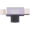 USB-C Female to 8 Pin Male + USB-C Male Converter - 3