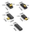40Gbps USB-C Female to Male Adapter 3D Bend (Black) - 3