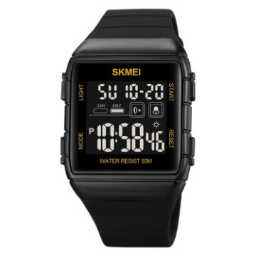 SKMEI 1960 Stainless Steel Buckle Silicone Strap Waterproof Watch - 1