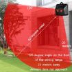 4pcs Solar Animal Repeller Waterproof Deterrent with Red LED - 4
