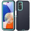 Samsung Galaxy A14 5G Waterproof Rugged Phone Case - Dark Blue + Light Blue - 1