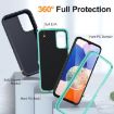 Samsung Galaxy A14 5G Waterproof Rugged Phone Case - Dark Blue + Light Blue - 4