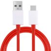 OnePlus Phone Flash Charging USB to Type-C Data Cable - 1m (Red) - 1