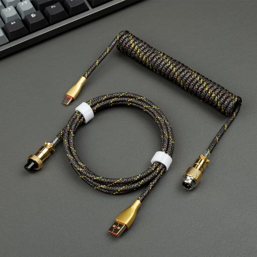 Mechanical Keyboard Spring Cable - Black - 1
