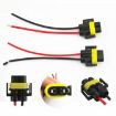9005 Car Headlight Socket Light Holder Plug With Cable - 1 Pair - 6