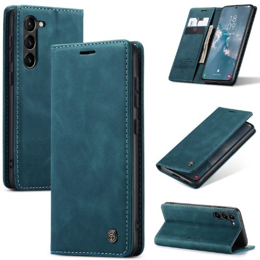 Samsung Galaxy S24+ CaseMe 013 Blue Leather Phone Case - 1