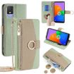 TCL 403 Crossbody Leather Phone Case - Green - 1