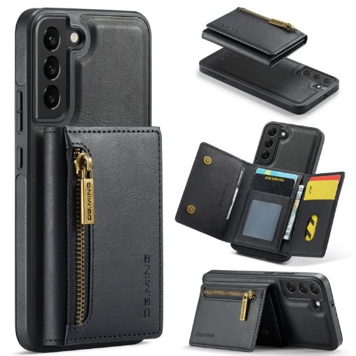 Samsung Galaxy S22 DG.MING M5 Series Zip RFID Multi Card Leather Case - 1
