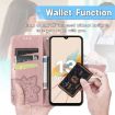 UMIDIGI G5/G5A Blue Leather Phone Case - Butterfly Love Flower Embossed - 5