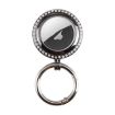 Black Electroplated Protective Case for Airtag with Keychain - 1