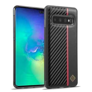 Samsung Galaxy S10 LC.IMEEKE 3 in 1 Carbon Fiber Texture Shockproof Phone Case - 1