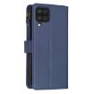 Samsung Galaxy A12 Zipper Wallet Leather Flip Phone Case Blue - 3