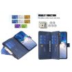 Samsung Galaxy A12 Zipper Wallet Leather Flip Phone Case Blue - 5