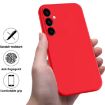 Samsung Galaxy A05s Liquid Silicone Shockproof Phone Case (Red) - 2