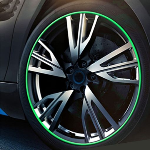 Picture of Universal Decorative Scratchproof Stickup 8M Flexible Car Wheel Hub TRIM Mouldings Decoration Strip (Green)