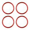 4 PCS Audi A1 Red Vent Metal Decorative Ring Set - 1