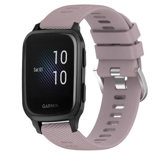Garmin Venu SQ 20mm Soft Silicone Watch Band - Roland Purple - 1