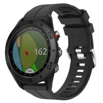 Garmin Approach S60 22mm Black Silicone Watch Band - 1