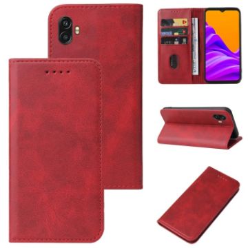 Samsung Galaxy Xcover 6 Pro Leather Phone Case - Red - 1
