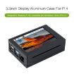 Waveshare 3.5" Display Aluminum Case for Raspberry Pi 4 - Black - 3