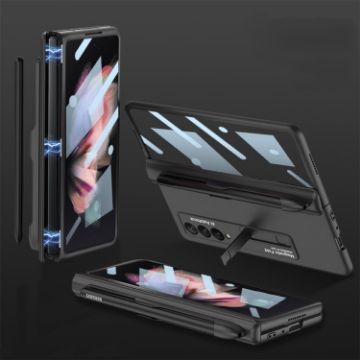 Samsung Galaxy Z Fold3 5G GKK Magnetic Full Coverage Flip Case (Black) - 1
