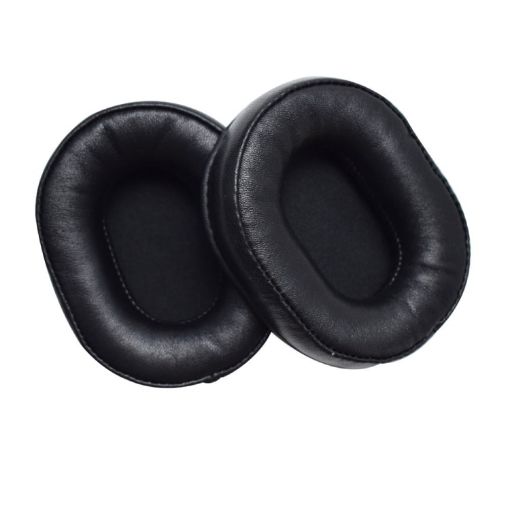 2pcs Leather Sponge Ear Pads for Denon AH-MM400 Headset - Black - 1