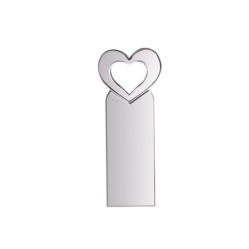 Picture of Zshqu2 Heart-Shaped USB 2.0 High Speed Metal USB Flash Drives, Capacity: 8GB (White)