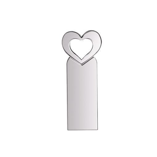 Zshqu2 Heart-Shaped USB 2.0 Flash Drive 8GB White - 1