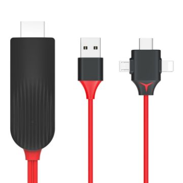 MiraScreen L7-8 3 in 1 HDMI Video Converter Cable - 2m - 1