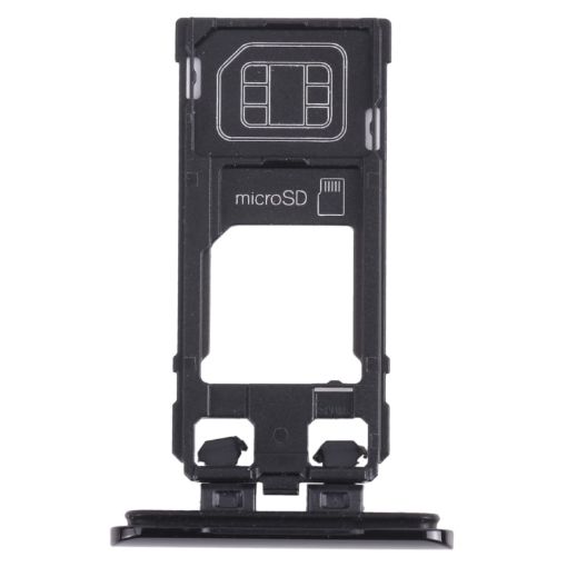 Sony Xperia 5 SIM Card Tray + Micro SD Card Tray - Black - 1