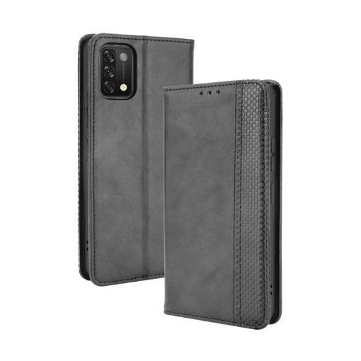 Umidigi A11 Leather Case with Holder & Card Slots (Black) - 1