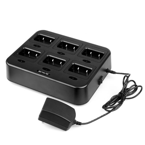 RETEVIS RTC21 Six-Way Walkie Talkie Charger for RT21/RT24 EU Plug - 1