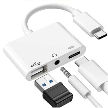 3 in 1 USB-C OTG Adapter with 3.5mm Headphone Jack for iPad Pro - 1