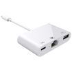 NK-107 3 in 1 Ethernet + USB + 8 Pin Charging Female Ports Cable - 2
