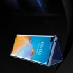 Google Pixel 4a Blue Leather Case with Holder - Mirror Flip Design - 2