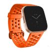 Orange Silicone Watch Band for FITBIT Versa 2 - Breathable - 1