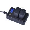 Smart LCD USB Dual Charger for PANASONIC DMW-BMB9E (T) - 6