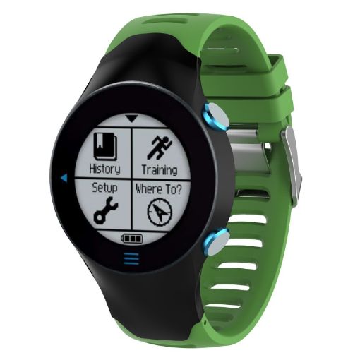 Green Silicone Watch Band for Garmin Forerunner 610 - 1