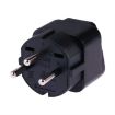 Portable Universal Socket to Israel Plug Power Adapter - Black - 2