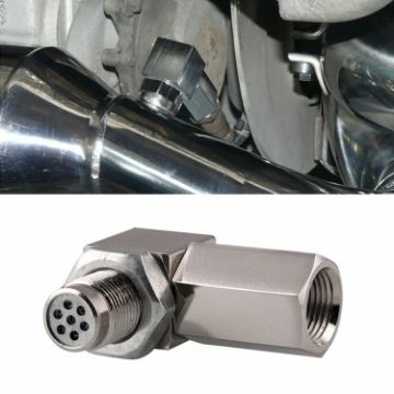 Car Oxygen Sensor Spacer Engine Light CEL Check Bung Mini Catalytic Converter - 1