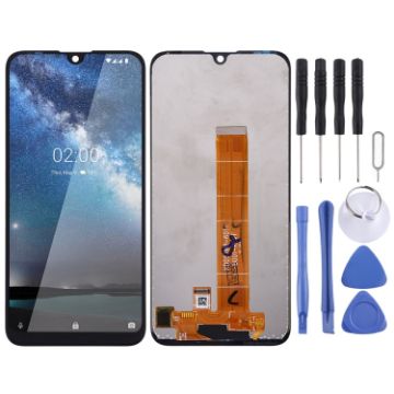 Black TFT LCD Screen for Nokia 2.2 with Digitizer - Full Assembly - 1