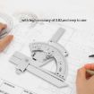High Carbon Steel Trimmer Protractor Angle Measuring Ruler - 3