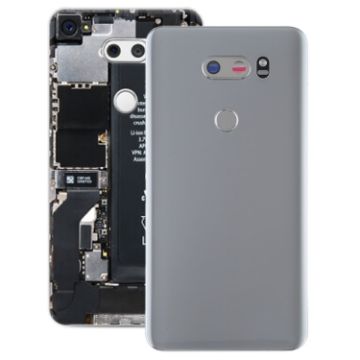 Silver Battery Back Cover with Camera Lens & Fingerprint Sensor for LG V30 - 1