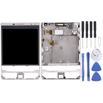 OEM LCD Screen for BlackBerry Passport Silver Edition with Frame - 1