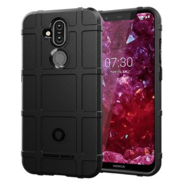 Shockproof Silicone Case for Nokia 8.1/X7 - Black - 1